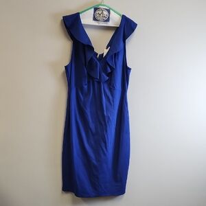 Love Squared Royal Blue Ruffle Mini Dress